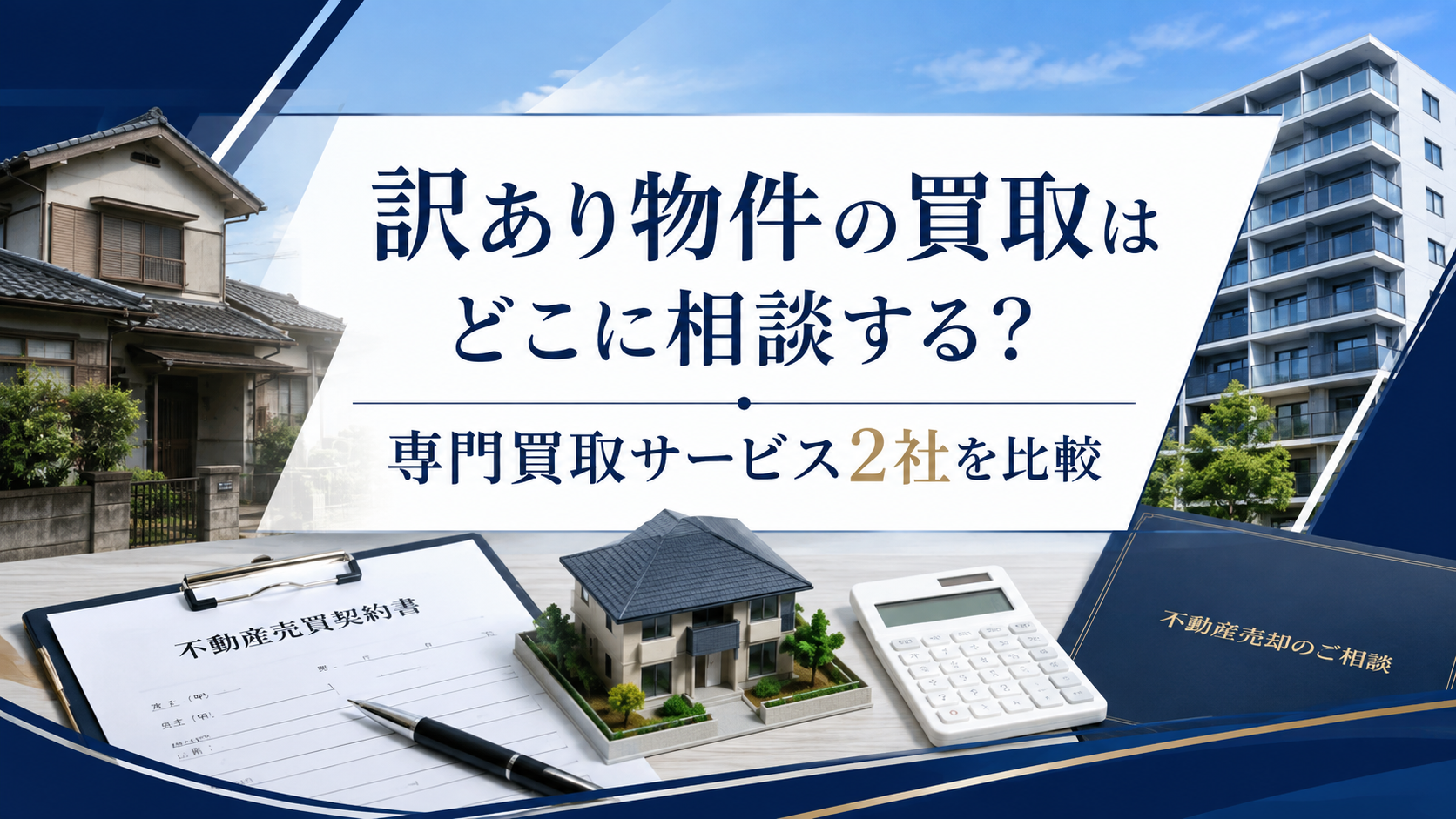 訳あり物件の買取はどこに相談する?専門買取サービス2社の特徴・違いを比較